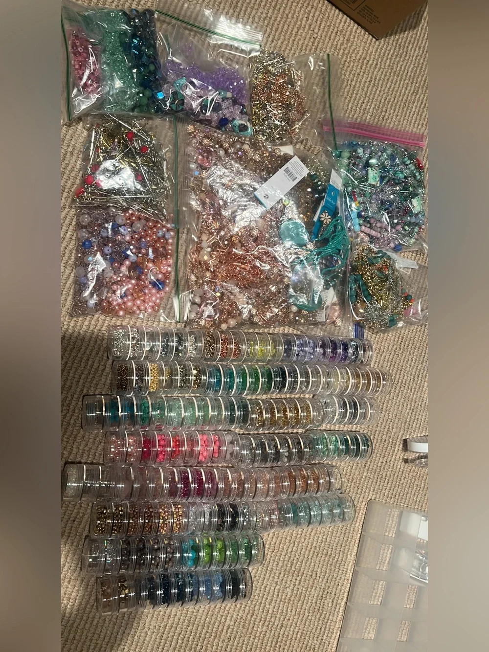 13 pounds of beads and jewelry making supplies